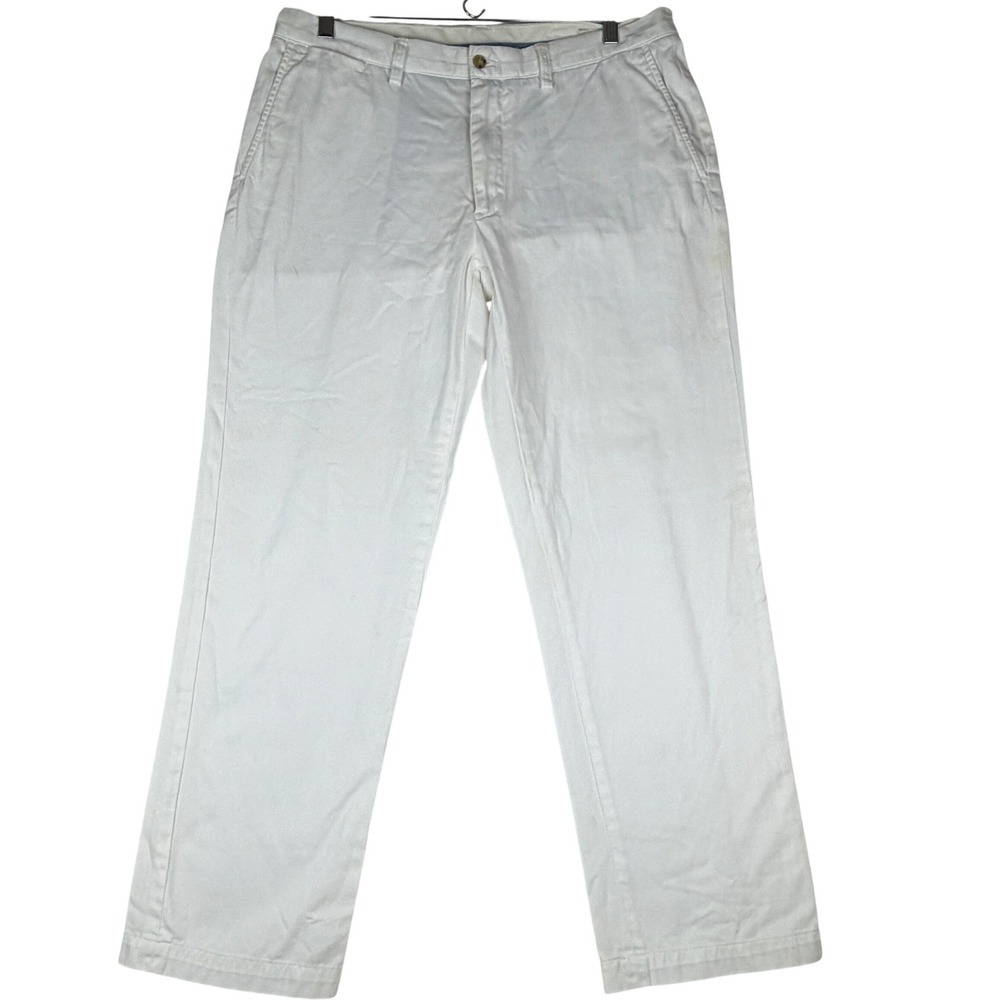 Polo Ralph Lauren Mens 35x30 Classic Fit White Chino Pants 100% Cotton
